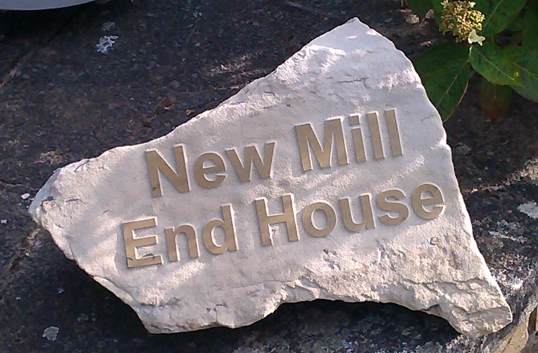 House sign rock boulder